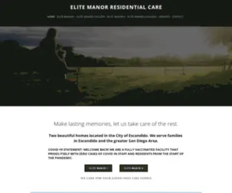 Elitemanor.com(Elite Manor Residential Care) Screenshot