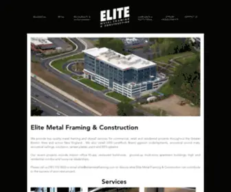 Elitemetalframing.com(Elite Metal Framing & Construction) Screenshot