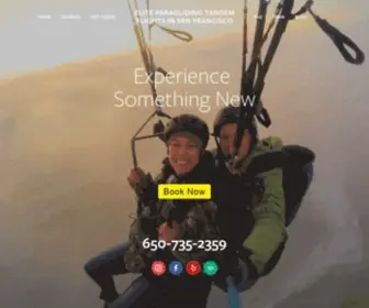 Eliteparagliding.com(Elite Paragliding Tandem Flights in San Francisco) Screenshot