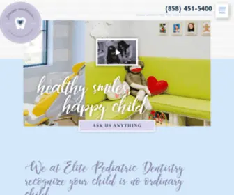 ElitepediatriCDentistry.com(Pediatric dentist located in 4S Ranch and serve families throughout San Diego) Screenshot