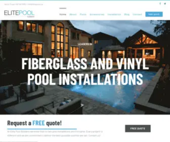 Elitepools.ca(Fiberglass and Vinyl Swimming Pools Services Canada) Screenshot