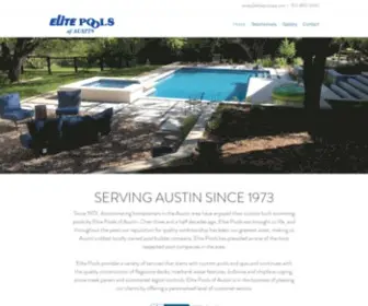 Elitepoolspa.com(Elite Pools of Austin) Screenshot