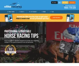 Eliteracing.com.au(Professional Horse Racing Tips) Screenshot