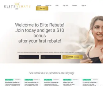 Eliterebate.com(Elite rebate) Screenshot