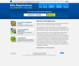 Eliteregistrations.co.uk(Private Number Plates & Personalised Number Plates) Screenshot