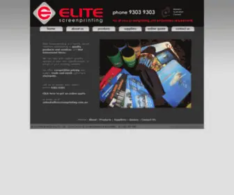 Elitescreenprinting.com.au(Quality Screen Printing) Screenshot