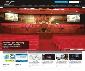 Elitescreens.com(Cinema Quality Projector Screens) Screenshot
