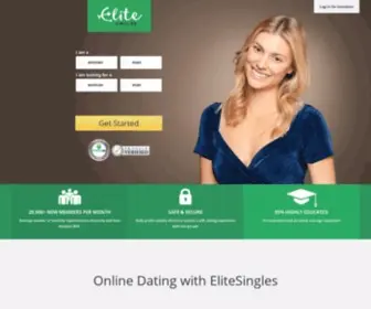 Elitesingles.com.au(One of Australia's best dating sites for educated singles) Screenshot