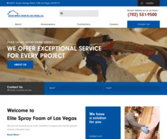 Elitesprayfoam.com(Elite Spray Foam of Las Vegas) Screenshot