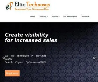 Elitetechnosys.com(Elite Technosys) Screenshot