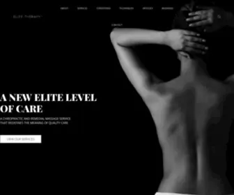 Elitetherapy.com.au(Chiropractor Newstead Brisbane Elite Therapy Chiropractic Massage) Screenshot