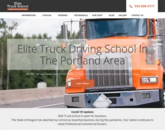 Elitetruckschool.com(Truck Driving School in Portland) Screenshot