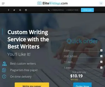 Elitewritings.com(Elite Custom Writing Service) Screenshot