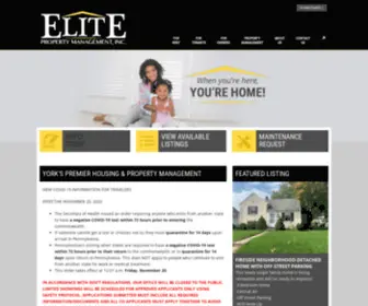 Eliteyorkpa.com(Elite Property Management) Screenshot