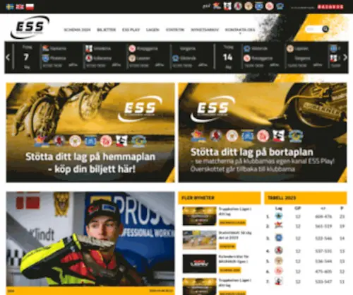 Elitspeedway.com(Elit Speedway Sverige (ESS)) Screenshot