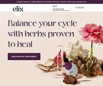 Elixhealing.com(Balance your cycle with herbs proven) Screenshot
