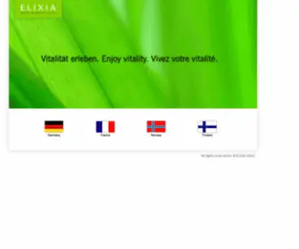 Elixia.com(ELIXIA Health & Wellness Group) Screenshot