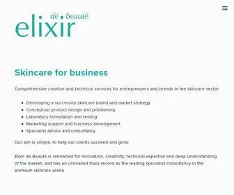 Elixir.co.uk(Skincare for business) Screenshot