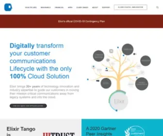 Elixir.com(Digitally transform your customer communications Lifecycle) Screenshot