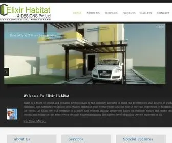 Elixirhabitat.com(Elixir Habitat & Designs Pvt) Screenshot