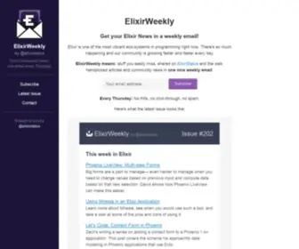 Elixirweekly.net(Elixirweekly) Screenshot