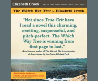 Elizabethcrookbooks.com(The Way Which Tree by author Elizabeth Crook) Screenshot