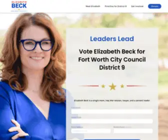 Elizabethforfortworth.com(Elizabeth Beck for Fort Worth City Council District 9) Screenshot