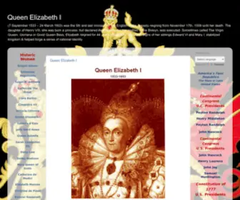 Elizabethi.com(Queen Elizabeth I) Screenshot