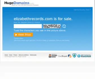 Elizabethrecords.com(Customer service) Screenshot