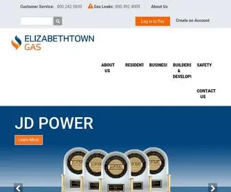 Elizabethtowngas.com(Elizabethtown Gas) Screenshot