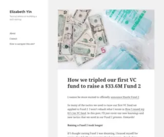 Elizabethyin.com(Tactical fundraising advice) Screenshot