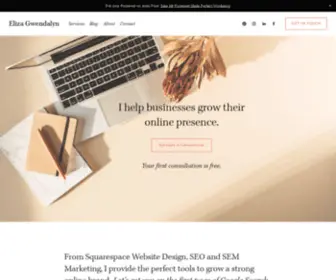 Elizagwendalyn.com(Squarespace Website Design) Screenshot