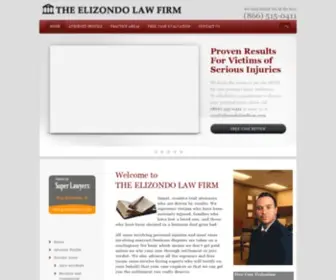 Elizondolawfirm.com(ELIZONDO LAW FIRM) Screenshot