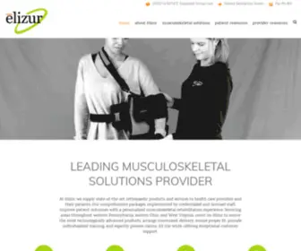 Elizur.com(Musculoskeletal solutions guided by our three core values) Screenshot