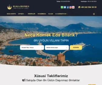 Elkahomes.com(Türkiyədə Yeni Mənzillər və Villalar Satılır) Screenshot