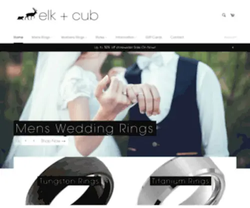 Elkandcub.com.au(Tungsten Rings & Wedding Bands) Screenshot