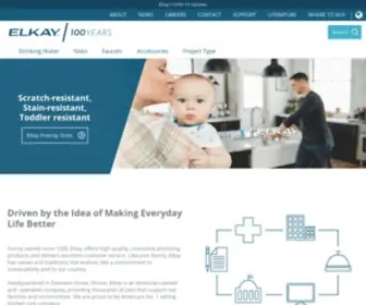 Elkay.com(Sinks, Faucets, Bottle Filling Stations, Drinking Fountains) Screenshot