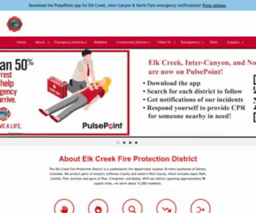 Elkcreekfire.org(Serving the Conifer) Screenshot