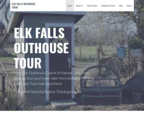 Elkfallsouthousetour.com(Elk Falls Outhouse Tour) Screenshot