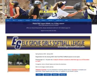 Elkgrovesoftball.com(The Elk Grove Girls Softball League) Screenshot