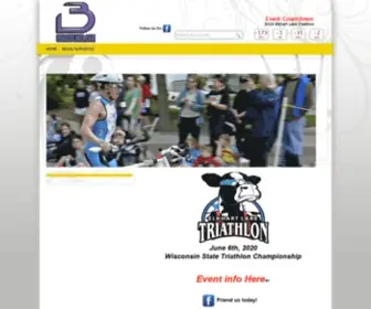 Elkhartlakemultisports.com(Sporting events for triathletes and runners) Screenshot