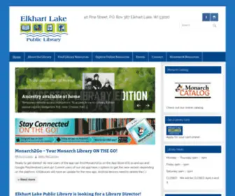 Elkhartlakepubliclibrary.org(40 Pine Street) Screenshot