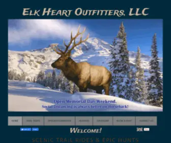 Elkheartoutfitters.com(Colorado Trail Rides & Semi Guided HuntsHOME) Screenshot