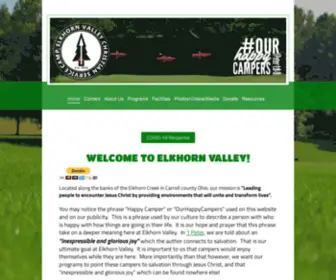 Elkhornvalley.com(Elkhorn Valley Christian Service Camp) Screenshot