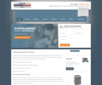 Elkinsairconditioningandheating.com(Hvac Contractor Greater Kansas City Metro Area And The Eastern Jackson County Area) Screenshot