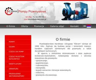 Elkram.com.pl(Pompy przemysłowe) Screenshot