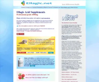 Ellagic.net(Ellagic Acid Supplements) Screenshot