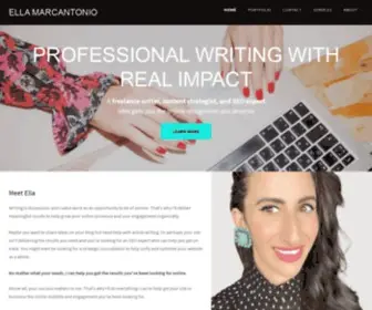 Ellamarcantonio.com(Professional writer) Screenshot