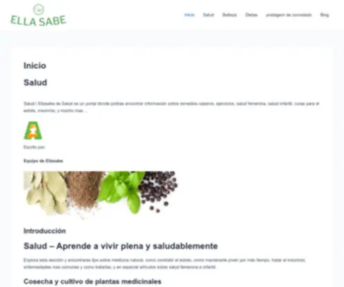 Ellasabe.com(Salud, Dietas, Recetas, Hogar, Belleza y mucho mas) Screenshot