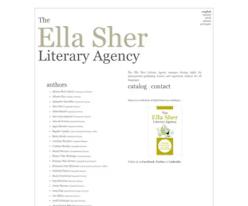 Ellasher.com(The Ella Sher Literary Agency) Screenshot